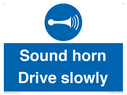 sound-horn-drive-slowly-warehousing-and-delivery-sign~